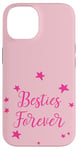 Coque pour iPhone 14 Jolies étoiles avec inscription « Best Friends For Besties Forever Friend »