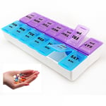 7 Day Weekly Daily Pill Box Organiser Medicine Tablet Storage Dispenser Week