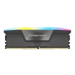 CORSAIR Vengeance RGB DDR5 RAM 16Go (1x16Go) 5200MHz CL40-40-40-77 1.25V AMD Expo Intel XMP 3.0 Mémoire pour Ordinateur de Bureau – Gris (CMH16GX5M1B5200Z40)