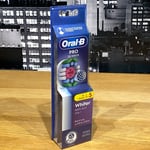 🟢 Oral-B Pro 3D White Cross Action Replacement Brush Heads Black 5 XL Pack