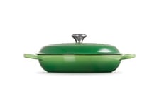 Le Creuset Signature Enamelled Cast Iron Shallow Casserole Dish With Lid, 30 cm, 3.2 Litres, Bamboo, 21180304082430