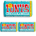 Tony's Chocolonely Milk Crispy Wafer Chocolate Bar - 180g, Milk Chocolate, Gift, Vegetarian - Belgian Fairtrade Chocolate, Pack of 3