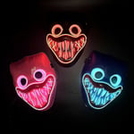 Huggy Wuggy LED-mask Poppy Playtime Poppy's Playtime Mask Halloween Mask Blue