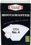 Moccamaster 85022, Kaffefilter, Moccamaster, Kb, Kbg, Kbgt, Cdgt, Vit, Papper, 100 Styck