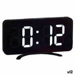 Table-top Digital Clock Black ABS 15,7 x 7,7 x 1,5 cm [12 Units]