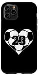 iPhone 11 Pro Soccer Number 23 Jersey Funny Soccer Heart Game Day Case