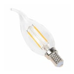 Blanc Chaud - Ampoule filament led flamme Transparent - E14 - BA35 - 2,5 w - smd Epistar Ecolife Lighting