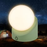 BRILONER - Mini lampe de table LED sans fil IP54 avec Touch, variateur par paliers, batterie et source interchangeables, lampe de chevet, boule, lampe LED, lampe de table, 10x8x9 cm, vert