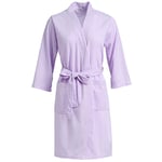 Men Summer Bath Robe Suck Water Male Bathrobe Sexy Night Dressing Gown Mens Plus Size Kimono Robes Women Lounge Sleepwear M MenViolet