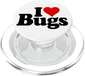 I LOVE HEART BUGS INSECTS ENTOMOLOGIE PopSockets PopGrip pour MagSafe