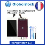 Ecran LCD + vitre tactile pour iPhone 5SE blanc + Outils