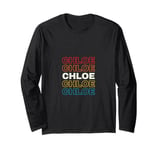 I Love Chloe Personalized Retro Sunset First Name Long Sleeve T-Shirt