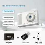 Appareil Photo Portable CCD Nouveau Modèle 4800W Flash à Double Objectif Ultra HD 4K pour Enfants avec Carte 32G Support OTG et Lumière de Protection d'Écran