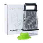 Stainless Steel Grater Incl. Hand Protection & Container Vegetable Cheese