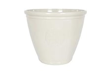 Plant Avenue Plastic Plant Pot, White, 45cm Dia