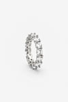 Silver Thick Stacking Ring With Round Stones