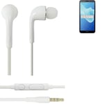Earphones pour Huawei Y5 2018 in ear headset stereo blanc