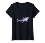 Womens #snirt der weiße Hei t-shirt Shark Hoodie Shark Mobile Phone Cover V-Neck T-Shirt