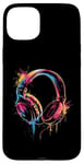 iPhone 15 Plus Headphones Music DJ Artwork Music Lover Beatmaker Techno Case