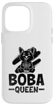 Coque pour iPhone 14 Pro Max Boba Queen - Thé au lait pour chien - Pour amoureux des perles