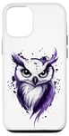 Coque pour iPhone 12/12 Pro Hibou mauve mystique