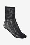 Swedish Stockings - Strumpor Erica Crochet Socks - Svart