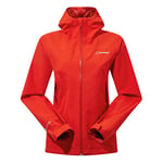 Berghaus Women's Paclite Dynax Gore-Tex Waterproof Shell Jacket, Lightweight Coat, Orange, 10