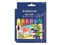 Staedtler Noris Club - Färgkrita - Röd, Blå, Grön, Gul, Orange, Violett (Paket Om 6)