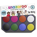 Snazaroo 18ml Water Based Face Paint Palette of 8 Colours Single