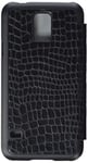 Croco high-end flip case - etui miracase pour samsung galaxy s5 - noir