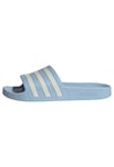 adidas Women's Adilette Aqua Slides, Glow Blue/Zero Metalic/Zero Metalic, 10 UK