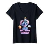 Disney Lilo & Stitch with Scrump Big Shiny Birthday Crew T-Shirt avec Col en V