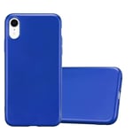 Coque pour Apple iPhone XR en BLEU MÉTALLIQUE Housse de protection Étui en silicone TPU flexible - Neuf