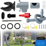 Water Butt Filler Kit for Downpipes, Rainwater Collector, Rain Barrel Diverter