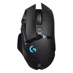 Logitech G502 LIGHTSPEED Wireless Gaming Mouse, HERO 25K Sensor, 25,600 DPI, RGB, Adjustable Weights, 11 Programmable Buttons, Long Battery Life, On-Board Memory, PC / Mac