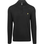 Sweat-shirt Lyle And Scott  Lyle   Scott Half Zip Pull Laine Merinos Noir