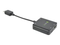 Techly - Adapter För Video / Ljud - Hdmi Hane Till Mini-Phone Stereo 3.5 Mm, Toslink, Hdmi, Mikro-Usb Typ B Hona - Svart - Stöd För 4K