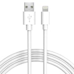 iPhone laddare 1 Meter Ladd & Sync kabel - VIT