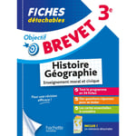 Objectif Brevet - Fiches Histoire-Géographie-EMC 3e (Broché)