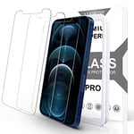 Lugege iPhone 12 Pro Max Screen Protector, Tempered HD Glass Screen Protector, Anti-Scratch, Works with Most Case, 6.7 Inch, 3-Pack Clear