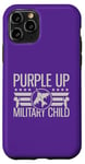 Coque pour iPhone 11 Pro Purple Up For Military Kids Mois of Military Child Adultes