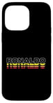 Coque pour iPhone 14 Pro Max Ronaldo Prénom amusant vintage coucher de soleil Ronaldo