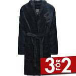 CR7 Cristiano Ronaldo Cotton Bathrobe Svart bomull X-Large Herr