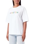 United Colors of Benetton Women's T-Shirt 3bl0d104e, White 901, S