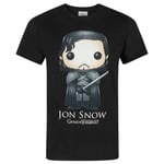 Game Of Thrones Official Mens Funko Jon Snow T-Shirt - XL