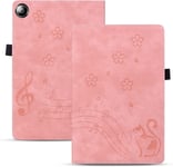 Coque Pour Tablette Lenovo M10 Plus 10.3 Pouces 2020 (Tb-X606f/Tb-X606x) Pu Cuir Flip Cover Case Housse Étui Tablette Lenovo M10 Plus Étui Avec Support Fonction, Rose Chat