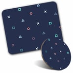 Mouse Mat & Coaster Set - Gamer Controller Symbol  #3895