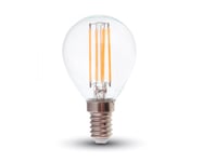 Dimbar LED Retro lampa E14, 4W, 400 Lumen, filament, P45