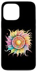 Coque pour iPhone 13 Pro Max Yoga spirituel Sun Mandala