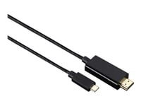 Hama Usb-C Adapter Cable For Hdmi - Video Adapter - Hdmi (Hann) Til 24 Pin Usb-C (Hann) - Thunderbolt 3 - 1.8 M - Svart